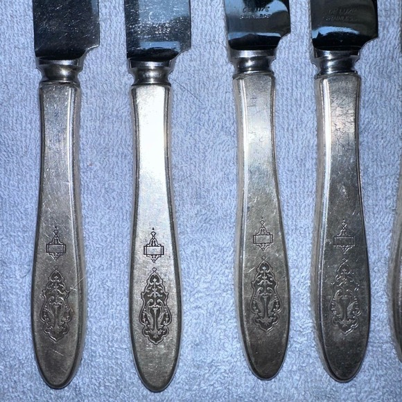 Vintage Oneida Community Plate BIRD OF PARADISE Knife Set - Picture 4 of 5